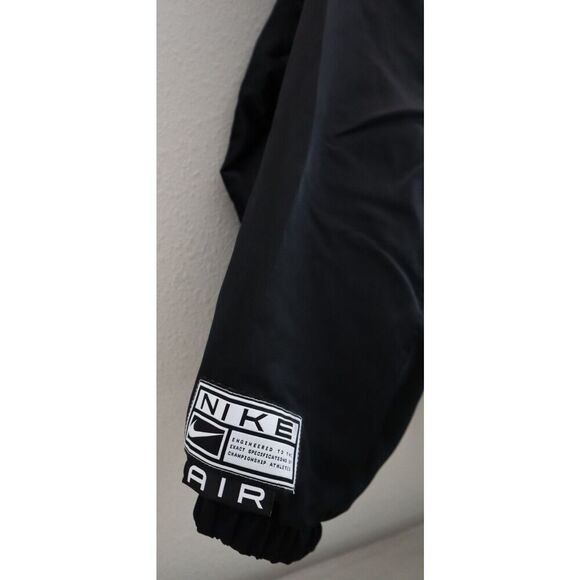 Nike Air FN1908-010 Women's Sz Medium Black Oversized Woven Bomber Jacket - Picture 5 of 10